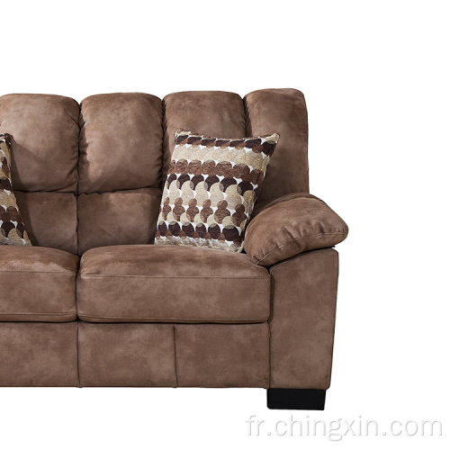 Le sofa sectionnel de tissu place des meubles de sofa de salon à deux places